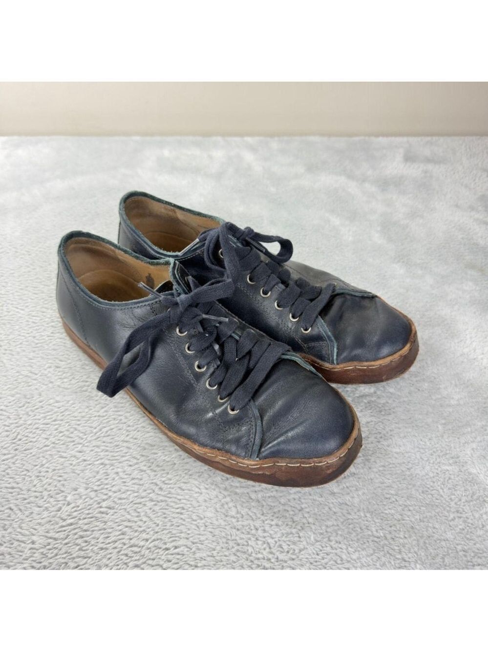John Varvatos Men's Size 10 US Mick Heritage StarUSA Navy Blue Leather Sneakers